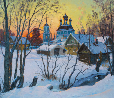 Peinture intitulée "Village Kravotyn, w…" par Alexander Alexandrovsky, Œuvre d'art originale, Huile