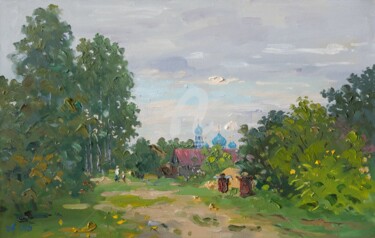 Картина под названием "Torzhskovskaya stre…" - Alexander Alexandrovsky, Подлинное произведение искусства, Масло
