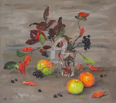 Peinture intitulée "Chokeberry" par Alexander Alexandrovsky, Œuvre d'art originale, Huile