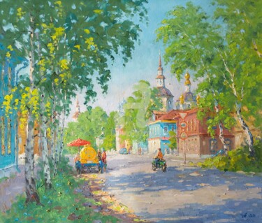 Painting titled "Great Ustyug, summer" by Alexander Alexandrovsky, Original Artwork, Oil