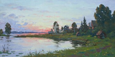 Painting titled "Soroga, evening" by Alexander Alexandrovsky, Original Artwork, Oil