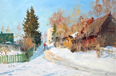 Painting titled "Spring Road" by Alexander Alexandrovsky, Original Artwork