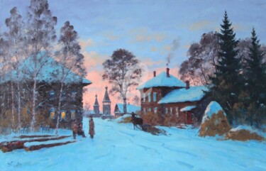 Painting titled "Village Lyadiny" by Alexander Alexandrovsky, Original Artwork