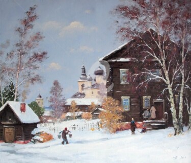 Painting titled "Goritsy" by Alexander Alexandrovsky, Original Artwork