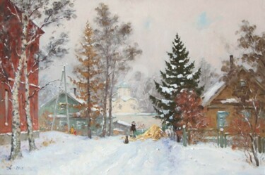Peinture intitulée "Russian Winter" par Alexander Alexandrovsky, Œuvre d'art originale