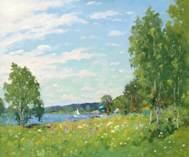 Painting titled "Summer day" by Alexander Alexandrovsky, Original Artwork