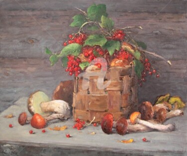 Malerei mit dem Titel "Autumn Still Life" von Alexander Alexandrovsky, Original-Kunstwerk, Öl