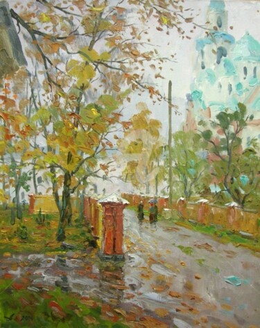 Painting titled "Valaam. Rain" by Alexander Alexandrovsky, Original Artwork