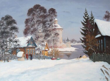Painting titled "Isborsk. Spring." by Alexander Alexandrovsky, Original Artwork