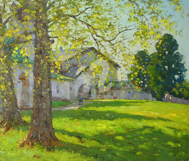 Ζωγραφική με τίτλο "The birches" από Alexander Alexandrovsky, Αυθεντικά έργα τέχνης