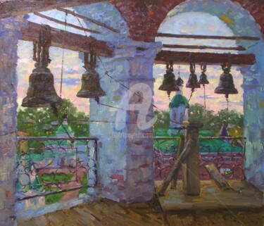 Painting titled "The chime bells" by Alexander Alexandrovsky, Original Artwork, Oil