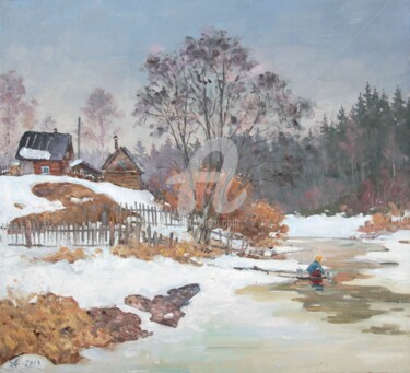 Painting titled "April" by Alexander Alexandrovsky, Original Artwork