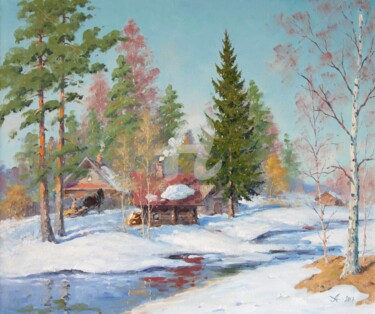Painting titled "The Stream" by Alexander Alexandrovsky, Original Artwork, Oil
