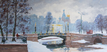 「Mikhailovsky Garden」というタイトルの絵画 Alexander Alexandrovskyによって, オリジナルのアートワーク, オイル