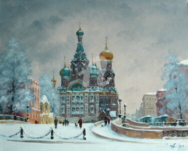 Pintura intitulada "The Church of the S…" por Alexander Alexandrovsky, Obras de arte originais, Óleo