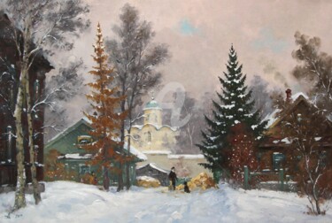 Картина под названием "The Old Ladoga lane…" - Alexander Alexandrovsky, Подлинное произведение искусства, Масло