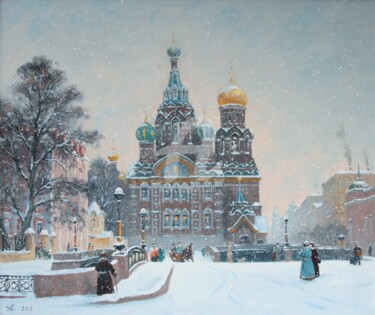 Schilderij getiteld "The Church of the S…" door Alexander Alexandrovsky, Origineel Kunstwerk, Olie