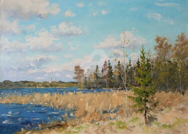 绘画 标题为“Shore of Lake Saint” 由Alexander Alexandrovsky, 原创艺术品, 油