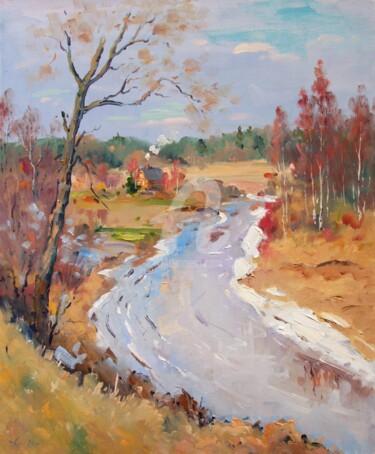 Painting titled "Maryino steeps" by Alexander Alexandrovsky, Original Artwork, Oil