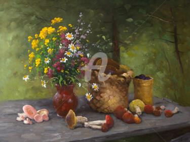 Painting titled "Forest Still Life" by Alexander Alexandrovsky, Original Artwork, Oil