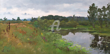 Malerei mit dem Titel "Summer. Monastic po…" von Alexander Alexandrovsky, Original-Kunstwerk, Öl