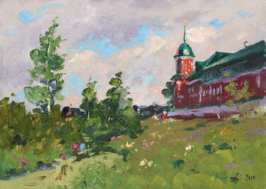 Malerei mit dem Titel "Hillside. The June…" von Alexander Alexandrovsky, Original-Kunstwerk, Öl