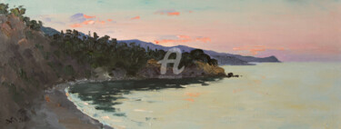 Pintura titulada "Morning sea. Coast.…" por Alexander Alexandrovsky, Obra de arte original, Oleo
