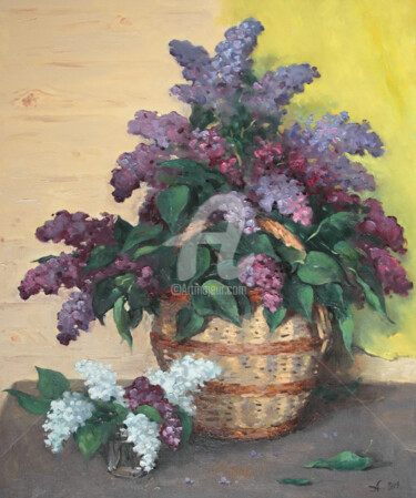 绘画 标题为“Lilac. Summer Still…” 由Alexander Alexandrovsky, 原创艺术品, 油
