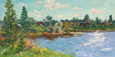 Painting titled "Seliger lake. Noon.…" by Alexander Alexandrovsky, Original Artwork, Oil
