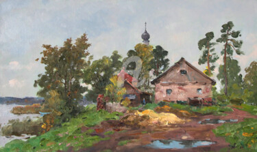 Painting titled "Overcast morning. S…" by Alexander Alexandrovsky, Original Artwork, Oil