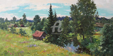 Painting titled "Summer afternoon. G…" by Alexander Alexandrovsky, Original Artwork, Oil