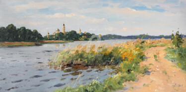 Painting titled "On the shore of Lak…" by Alexander Alexandrovsky, Original Artwork, Oil