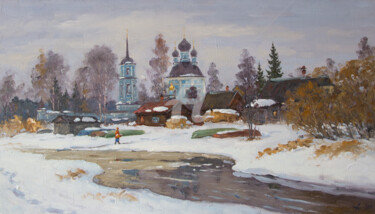 Peinture intitulée "Village Kravotyn. S…" par Alexander Alexandrovsky, Œuvre d'art originale, Huile