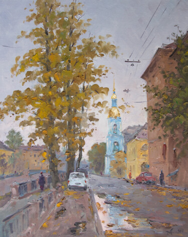 Schilderij getiteld "Kryukov river. St.P…" door Alexander Alexandrovsky, Origineel Kunstwerk, Olie