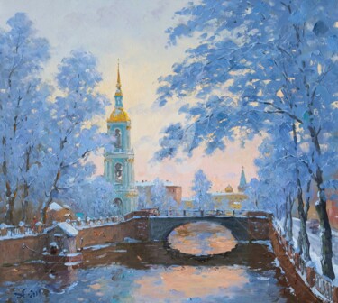 Pintura titulada "Kryukov river, Sain…" por Alexander Alexandrovsky, Obra de arte original, Oleo