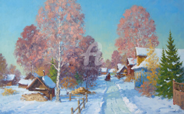 Pintura intitulada "Village Kravotyn. M…" por Alexander Alexandrovsky, Obras de arte originais, Óleo
