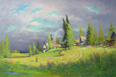 Painting titled "Thunderstorm is app…" by Alexander Alexandrovsky, Original Artwork, Oil