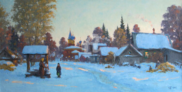 Painting titled "Zayanie Village. Wi…" by Alexander Alexandrovsky, Original Artwork, Oil