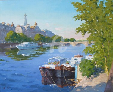 Painting titled "Paris" by Alexander Alexandrovsky, Original Artwork, Oil