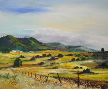Painting titled "Rolling hills" by Alexandra Ghimisi, Original Artwork, Acrylic
