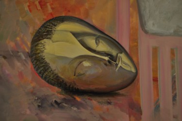 Картина под названием "Sleeping Muse" - Alexandra Ghimisi, Подлинное произведение искусства, Акрил