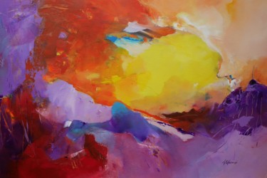 Painting titled "Into the Light" by Alexandra Ghimisi, Original Artwork, Acrylic