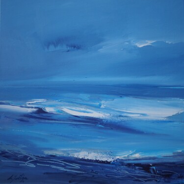 Painting titled "Into the Blue" by Alexandra Ghimisi, Original Artwork, Acrylic
