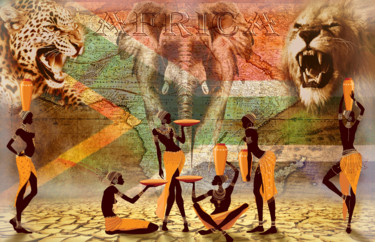 Painting titled "South Africa" by Bullet, Original Artwork