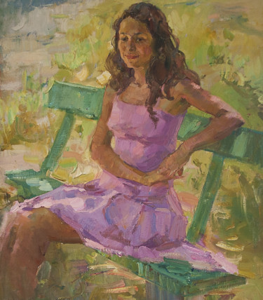 Painting titled "Tanya" by Alexey Chebotaru, Original Artwork, Oil