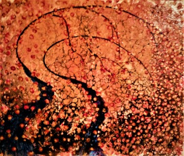 Painting titled "burnt cherry trees" by Alexandra Simanndani, Original Artwork, Acrylic