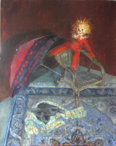 Painting titled "un reve et un coshm…" by Aleksej Daniel Djermanovic, Original Artwork