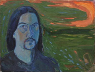 Painting titled "autoportrait" by Aleksej Daniel Djermanovic, Original Artwork