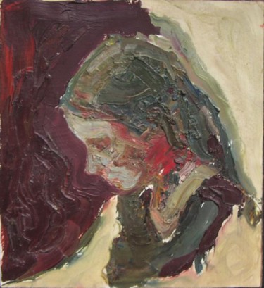 Painting titled "Etude - portrait" by Aleksej Daniel Djermanovic, Original Artwork