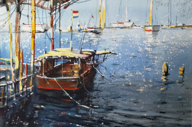 Pittura intitolato "Coast-06" da Alexey Boukingolts, Opera d'arte originale, Acquarello